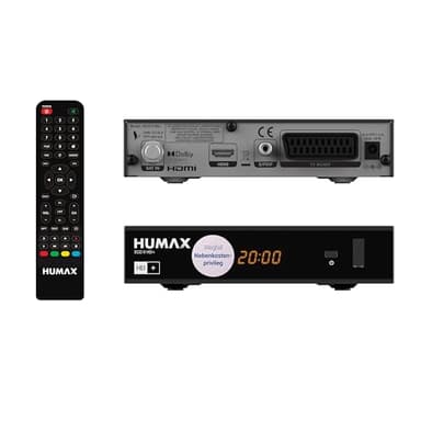 Humax Digital Eco II HD+ Satelliten-Receiver, DVB-S2 (HDTV, USB, geringer Stromverbrauch, HDMI und SCART) inkl. HD+ Karte für 6 Monate, schwarz