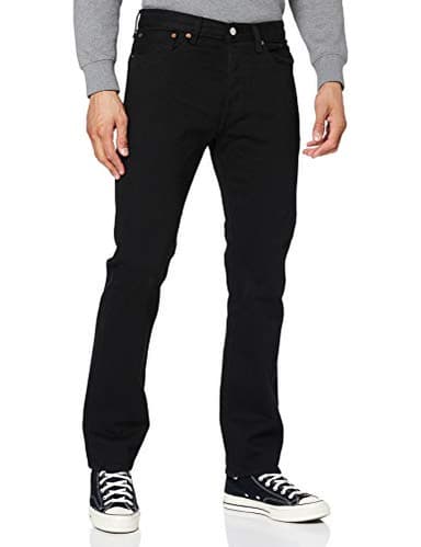 Levi's Herren Line 501 Original, Black Black Rinse, 31W / 32L