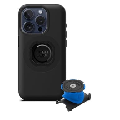 QUAD LOCK Vorbau/Lenker Handyhalterung Fahrrad Kit mit iPhone 15 Pro MAG Hülle