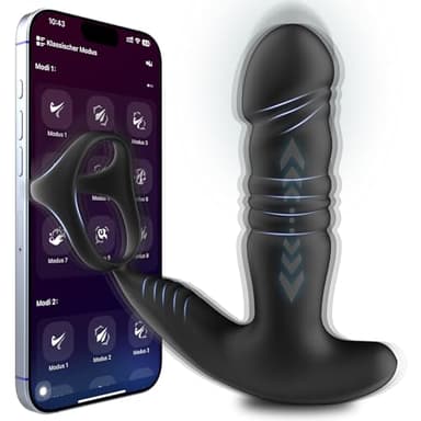 Prostata Stimulation Männer Anal Vibrator & Anal Plug –Analdilo für Männer mit 9 Schubmodi & 9 Vibrationsstufen | Vibratorensets für Männer mit präziser Prostatamassage | Anal-Spielzeug Stimulation