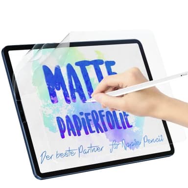 3 Stück Papier Folie Kompatibel mit iPad Air 5.Generation 2022 & iPad Air 4 2020 10,9 Zoll &iPad Pro 11 (2022/2021/2020/2018), Matte Papierfolie Schutzfolie Displayschutz Film Feel Paper Blendfreiem