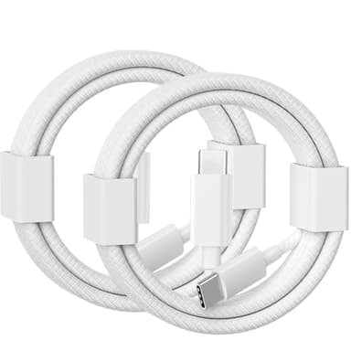 AirPods 4 Ladekabel, [ 2Stück 2M ] USB C auf USB C Kabel kompatibel für AirPods pro 2/3(2/3.Generation), Type-c Kabel für iphone 17/16/15, 17/15/16 Pro max,Air, 16/15 Plus, new IPad Air 6 Ladekabel