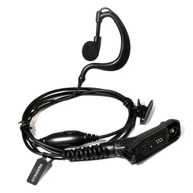 HYSHIKRA Funksprechgerät Sicherheits-Headset Kompatibel mit Motorola DP3400 DP4400 DP4800 DGP4150 XiR-P8200 Radio G Shape Ear Piece mit Mikrofon und PTT