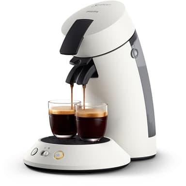 Philips Senseo Original Plus Kaffeepadmaschine, Kaffeestärkewahl, Kaffee Boost Technologie, aus recyceltem Plastik, weiß (CSA210/10)