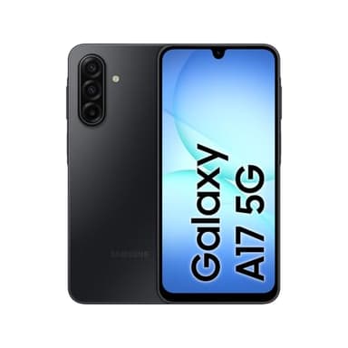 Samsung Galaxy A17 5G AI Smartphone, KI-Handy mit Android, Dünner 7,5-mm-Rahmen, 50-MP-Kamera, 128 GB Speicher, 4 GB RAM, 5.000-mAh-Akku, Black, 2,5 Jahre Herstellergarantie [Exklusiv auf Amazon]