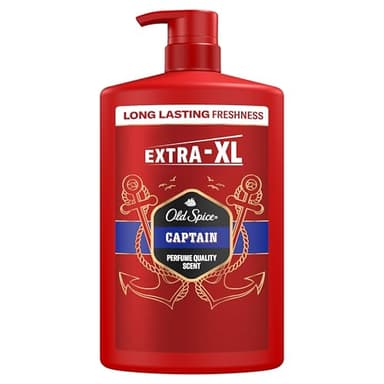 Old Spice Captain 3-in-1 Duschgel für Haar, Gesicht und Körper 1000 ml, langanhaltende Frische, Duft in Parfumqualität, Tiefenreinigung