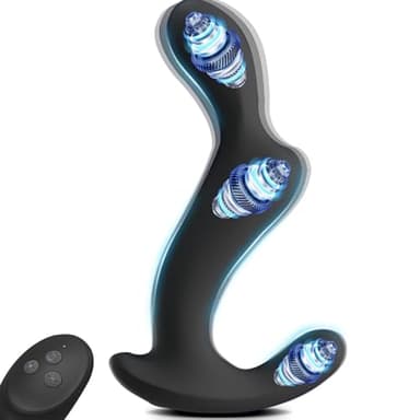 YcsLust Analplug mit Vibration – Prostata Stimulator & Analvibrator für Männer, 10 Modi Analdildo & Vibratorenset, Sexspielzeug für Männer mit Penisring, Solo Toyset & Sextoy für Analsex & P-Punkt