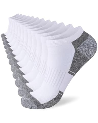 inaWarm Sneaker Socken Herren 43-46 39-42 47-50, 6 Paar Gepolsterte Sportsocken, Baumwolle Laufsocken, Atmungsaktive Kurze Socken, Anti-Blasen