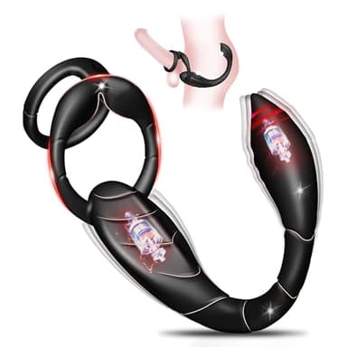 TOUNID Skorpion Doppelring vibrierender Penisring 9 Vibrationsmodi Anal vibrator G Punkt Prostata Stimulator Penisfesselring Analtrainer Hodenring Anal plug Anal Dilatator SM Sextoy für Männer Solo