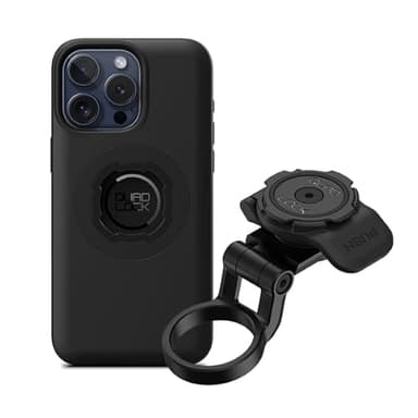 QUAD LOCK Vorbaukappe (Verstellbar) Fahrradhalterung Kit mit MAG Handyhülle für iPhone 15 Pro Max