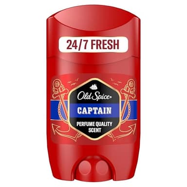 Old Spice Captain Deostick für Männer 50 ml, 24/7 Frischhh bei täglicher Anwendung, langanhaltender Duft in Parfumqualität, Schutz vor Gerüchen, Ohne Aluminiumsalze, unsichtbar auf Schwarz und Weiß