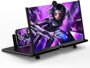 Goevcclei Bildschirmlupe für Handy 20 Zoll, 3D HD Handy Bildschirmlupe Vergrößerung, Anti-Blaulicht Bildschirm Lupe für alle Smartphones für das Ansehen von Filmvideos