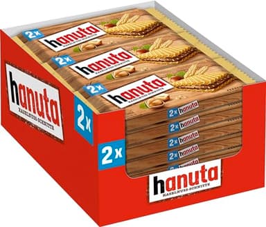 Hanuta 18x44g - Haselnuss-Schnitten mit knusprigen Waffeln