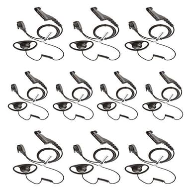 10 x D-Form Ohrhörer für Motorola Mototrbo Radio (Multi-Pin) DP3400, DP3600, DP3401, DP3601, DP4400, DP4401, DP4600, DP4601, DP4800, DP4801