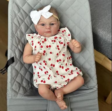RXDOLL Realistische Reborn Baby Mädchen Puppen Silikon Ganzkörper 17 Zoll Anatomisch Korrekt Lebensechte Neugeborene Babypuppen, die wie echte Frühchen Babys Puppe Elijah Aussehen